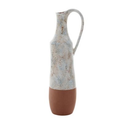 Image showing  Ceramic Farmhouse Vase with Handle, 22.9 in., White