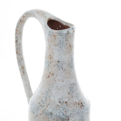 Image showing  Ceramic Farmhouse Vase with Handle, 22.9 in., White