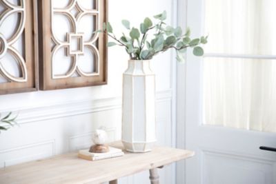 Harper & Willow Glossy White Ceramic Modern Vase