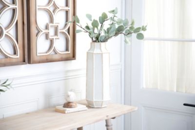 Harper & Willow Glossy White Ceramic Modern Vase