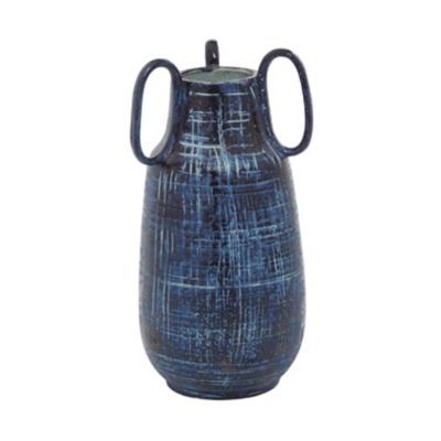 Image showing  Ceramic Contemporary Vase, 17 in., Blue