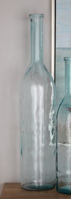 Harper & Willow Aquamarine Clear Glass Farmhouse Vase