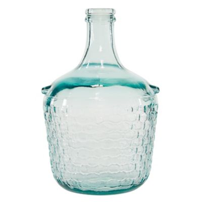 Image showing  Clear Glass Farmhouse Vase, Aquamarine
