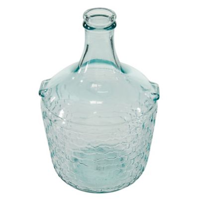 Image showing  Clear Glass Farmhouse Vase, Aquamarine