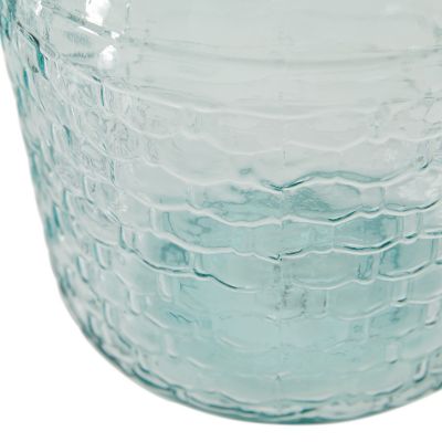 Image showing  Clear Glass Farmhouse Vase, Aquamarine