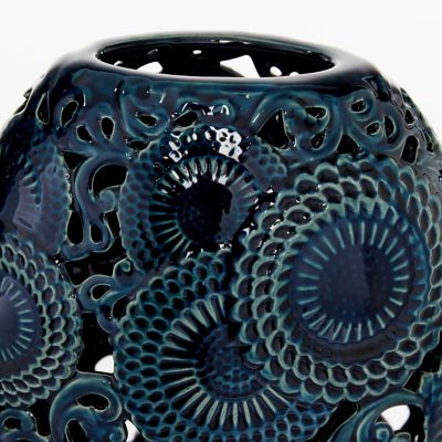 Image showing  Ceramic Eclectic Vase Set, Blue, 2 pc.