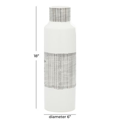Image showing  Minimalist Ceramic Modern Vase, 22.05 in., White