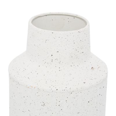 Image showing  2 pc. White Metal Coastal Vase Set, 16 in., 14 in.