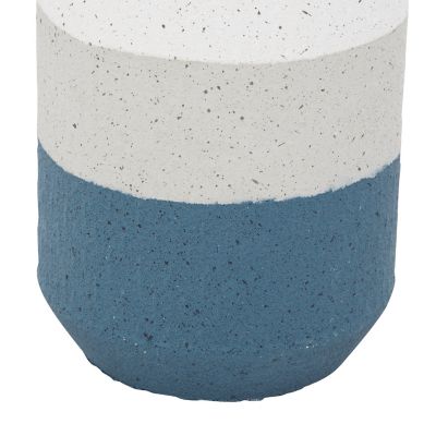 Image showing  2 pc. White Metal Coastal Vase Set, 16 in., 14 in.