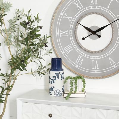Harper & Willow Blue Ceramic Modern Flower Vase