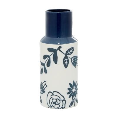 Image showing  Blue Ceramic Modern Flower Vase