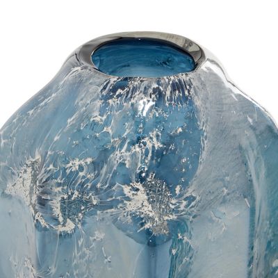 Image showing  Glass Contemporary Vase Set, Blue, 2 pc., 83382