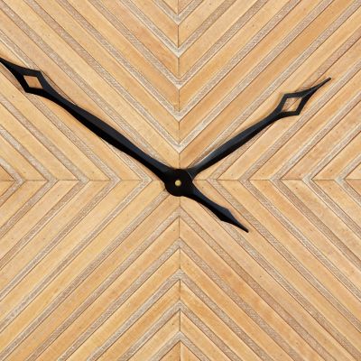 Image showing  Wood Industrial Wall Clock, 25 in., Brown