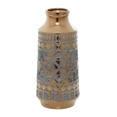 Image showing  Gold Porcelain Contemporary Vase