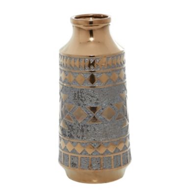 Image showing  Gold Porcelain Contemporary Vase