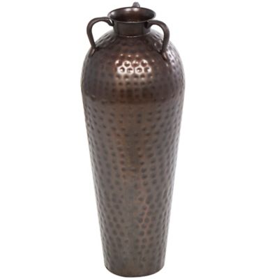Image showing  Brown Metal Rustic Vase, 10 in. x 10 in. x 28 in.