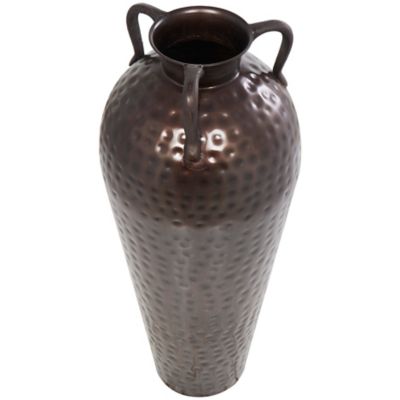 Image showing  Brown Metal Rustic Vase, 10 in. x 10 in. x 28 in.