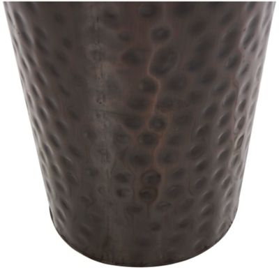 Image showing  Brown Metal Rustic Vase, 10 in. x 10 in. x 28 in.