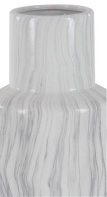 Image showing  Ceramic Contemporary Vase, 8 in. x 7 in. x 21 in., White