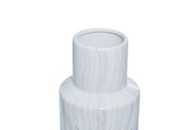 Image showing  Ceramic Contemporary Vase, 8 in. x 7 in. x 21 in., White