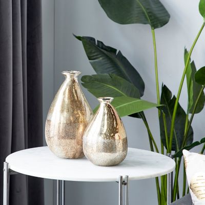 Harper & Willow Glass Rustic Vases, 2-Pack