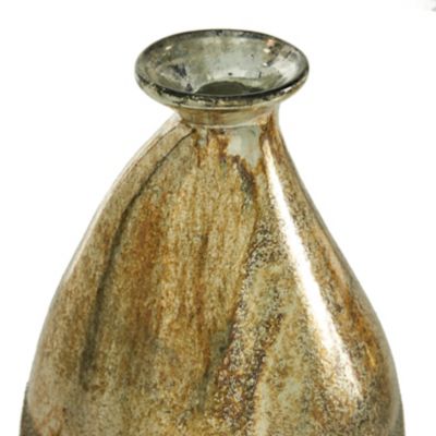 Image showing  Glass Rustic Vase Set, Gold/Taupe, 2 pc.