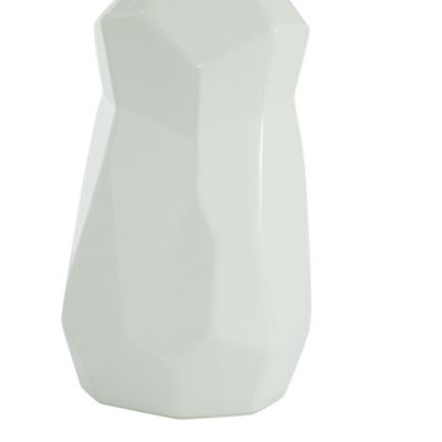 Image showing  White Ceramic Modern Vase, 6 in. x 6 in. x 16 in.
