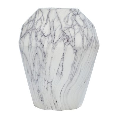 Image showing  Ceramic Contemporary Vase, 10 in. x 10 in. x 12 in., White