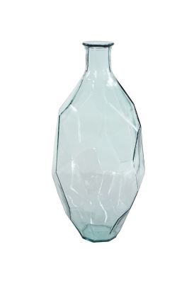 Image showing  Clear Glass Farmhouse Vase, Aquamarine