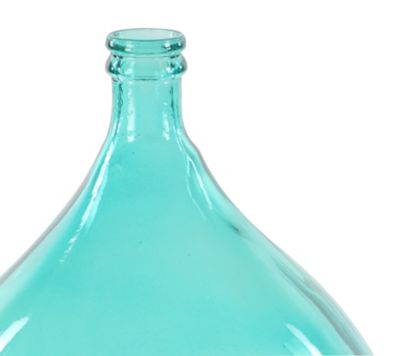 Image showing  Turquoise Glass Coastal Vase, 15 in. x 15 in. x 22 in.