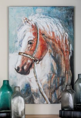 Harper & Willow Brown Canvas Traditional Horse Wall Art, 32 in. x 47 in.