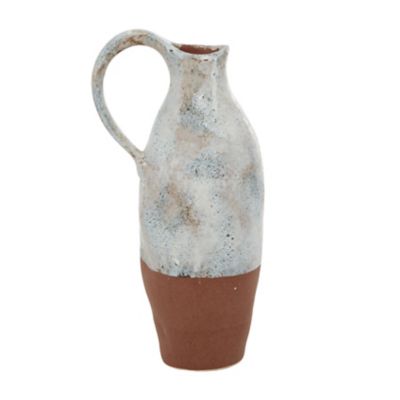 Image showing  Ceramic Farmhouse Vase with Handle, 22.9 in., White