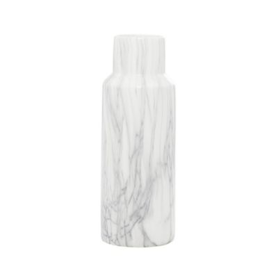 Image showing  Ceramic Contemporary Vase, 6 in. x 6 in. x 15 in., White