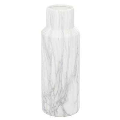 Image showing  Ceramic Contemporary Vase, 6 in. x 6 in. x 15 in., White