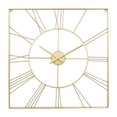 Image showing  Metal Glam Abstract Wall Clock, 24 in., Gold