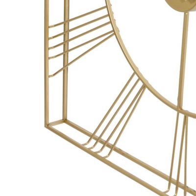 Image showing  Metal Glam Abstract Wall Clock, 24 in., Gold