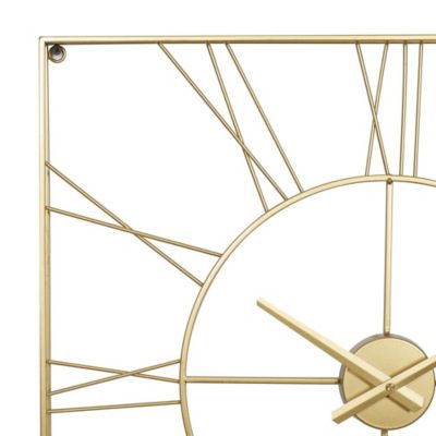 Image showing  Metal Glam Abstract Wall Clock, 24 in., Gold