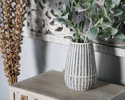 Harper & Willow Ceramic Farmhouse Vase, 6 in. x 6 in. x 10 in., White