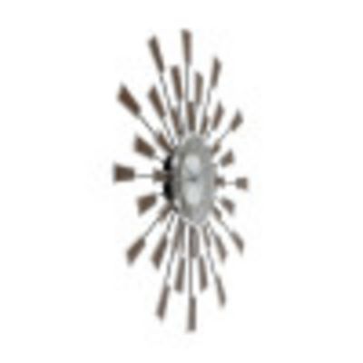 Image showing  Brown Metal Starburst Wall Clock 22 in. x 3 in. x 22 in.