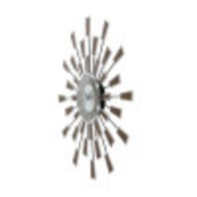 Image showing  Brown Metal Starburst Wall Clock 22 in. x 3 in. x 22 in.