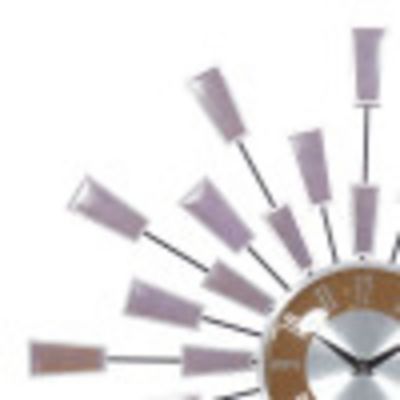 Image showing  Brown Metal Starburst Wall Clock 22 in. x 3 in. x 22 in.