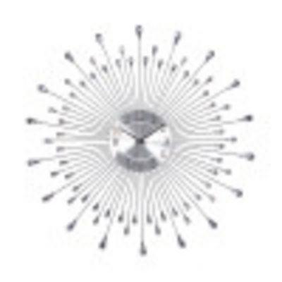 Image showing  Metal Modern Wall Clock, 23 in., Silver