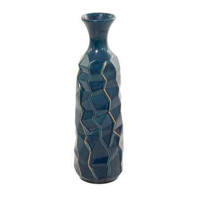Image showing  Ceramic Modern Vase, 21 in., Blue