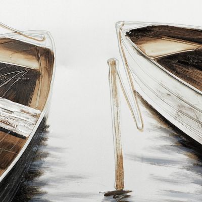 Image showing  Brown Canvas Coastal Nautical Wall Art, 71 in. x 32 in.