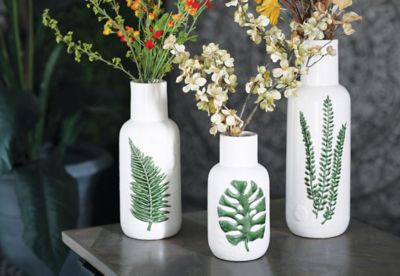Harper & Willow 3 pc. White Ceramic Coastal Vase Set, 10 in., 12 in., 15 in.