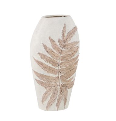 Image showing  Polystone Bohemian Vase, 10 in. x 6 in. x 18 in., White