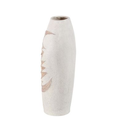 Image showing  Polystone Bohemian Vase, 10 in. x 6 in. x 18 in., White