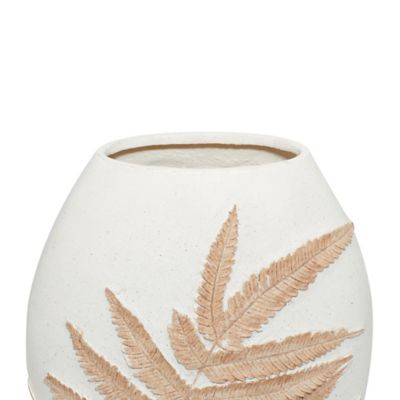 Image showing  Polystone Bohemian Vase, 10 in. x 6 in. x 18 in., White