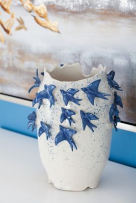 Harper & Willow White Ceramic Coastal Vase
