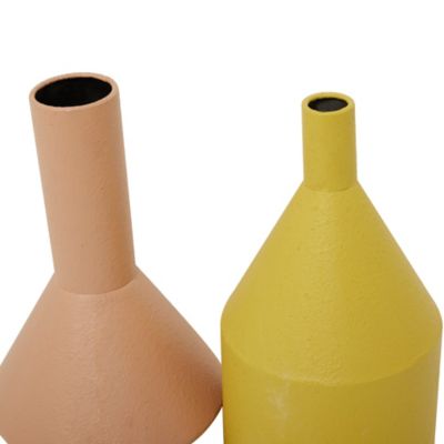 Image showing  2 pc. Multicolor Metal Rustic Vase Set, 11 in., 12 in.